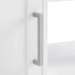 Tristan Open Kitchen Island Cart White/Natural - Crosley -Dine Furniture GUEST 003d3f7a 97a9 4604 9e32 20b1d8c6d6e7