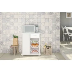 Compact Fruit Cabinet With 3 Baskets White - Polifurniture 13 Compact Fruit Cabinet With 3 Baskets White - Polifurniture -Dine Furniture GUEST 00446732 1879 4e87 af0b ad953cd2a52c