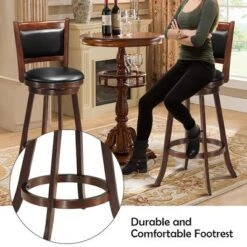 Costway 5pcs Pub Table Set 30'' Round Bar Height Table & 4pcs Swivel Bar Stools 17 Costway 5pcs Pub Table Set 30'' Round Bar Height Table & 4pcs Swivel Bar Stools -Dine Furniture GUEST 0053c169 7039 4f79 8eae d1f87a342eae