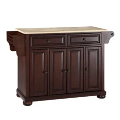 Alexandria Wood Top Full Size Kitchen Island/Cart Mahogany - Crosley -Dine Furniture GUEST 00757098 85be 4a97 91ea 944b159488f6