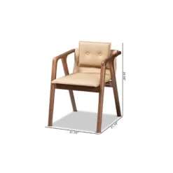 2pc Marcena Imitation Leather Upholstered And Wood Dining Chair Set - Baxton Studio 19 2pc Marcena Imitation Leather Upholstered And Wood Dining Chair Set - Baxton Studio -Dine Furniture GUEST 00ae3434 fa2e 4734 be74 9c8c84d5d7ec