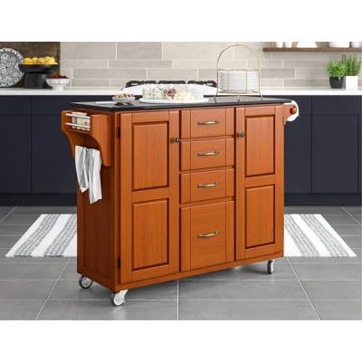 Kitchen Carts And Islands With Granite Top Dark Brown - Home Styles 4 Kitchen Carts And Islands With Granite Top Dark Brown - Home Styles - Image 2