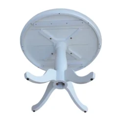 36" Round Top Pedestal Table White - International Concepts -Dine Furniture GUEST 01730aa5 314a 43ed 9b64 20f02b8151ab