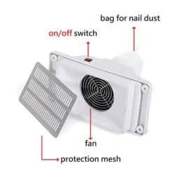 LEIBOU Professional Vented Foldable Manicure Nail Technician Table With Dust Collector Fan And Bag, And 4 Lockable Wheels, White -Dine Furniture GUEST 03249aed b0e4 4233 b2e6 c01d9b2b89c7