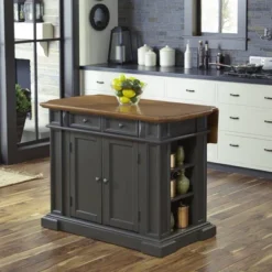 Americana Kitchen Island With Drop Leaf Top Gray - Homestyles -Dine Furniture GUEST 03393a6d 7783 4946 8bd1 c0b291595f24