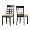 Set Of 2 Kensington Lattice Back Dining Chairs Black - Inspire Q