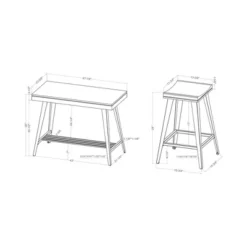 3pc Mycina Counter Height Table Set - HOMES: Inside + Out -Dine Furniture GUEST 052d2ade 6b66 4c3a a56a de1e09b5ea77