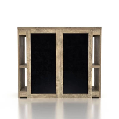 47.2" Geisert Farmhouse 9 Shelf Bar Table Weathered Oak - MiBasics 6 47.2" Geisert Farmhouse 9 Shelf Bar Table Weathered Oak - MiBasics - Image 4