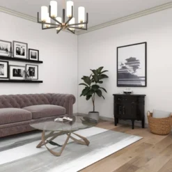 Wood Half Moon Buffet Dark Espresso - Olivia & May -Dine Furniture GUEST 06743d4b 1fc7 4633 ae01 22827ff34b4c