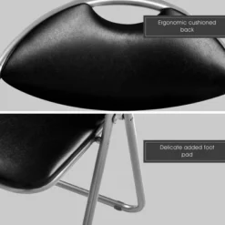 Costway 6 PCS U Shape Folding Chairs Furniture Home Outdoor Picnic Portable Black -Dine Furniture GUEST 068925c9 901e 4027 ada3 43c95a9ff40f