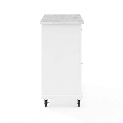 Avery Kitchen Island/Cart Distressed White/White Marble - Crosley 17 Avery Kitchen Island/Cart Distressed White/White Marble - Crosley - Image 15