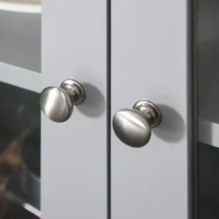 HOMCOM Modern Sideboard Console Table Buffet Server Storage Cabinet With Glass Doors For Living Room, Kitchen -Dine Furniture GUEST 0831c3d9 5a2b 497d 8350 c9265a45b367