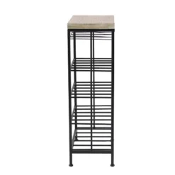Industrial Metal Rectangle Wine Rack Black - Olivia & May -Dine Furniture GUEST 08b14182 1046 4d74 a394 87dbbf05ec9f