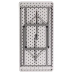 Emma And Oliver 4-Foot Granite White Plastic Folding Table - Banquet / Event Folding Table -Dine Furniture GUEST 08e4950d 14b4 4564 930c 6ebd655f9474