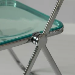 Fabulaxe Acrylic Folding Party Transparent Chair With Double Hinged Back | Indoor Outdoor Portable Commercial Seat With Silver Metal Frame For Home, Office, Wedding Party, Picnic, And Kitchen Dining -Dine Furniture GUEST 09af4222 10b2 47ad 850c 0320b8342b66