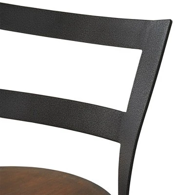 Set Of 2 24" Saroyan Swivel Metal & Wood Counter Height Barstool Graphite - Inspire Q 15 Set Of 2 24" Saroyan Swivel Metal & Wood Counter Height Barstool Graphite - Inspire Q - Image 13