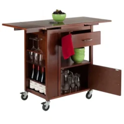 Gregory Kitchen Cart Walnut - Winsome -Dine Furniture GUEST 0a7f9bcd ce59 49af 90af 56aa4a1159a6