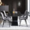 Yaheetech Set Of 4 Dining Chairs With Ventilate Fabric Cushion Metal Legs For Kitchen Living Room, Gray -Dine Furniture GUEST 0b10b76a d90c 482d 85b4 2ebc630fe1d1