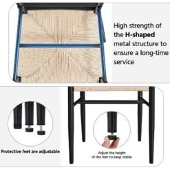 Yaheetech Set Of 2 Weave Arm Chairs Dining Chair -Dine Furniture GUEST 0c0a7055 7a79 4058 ac37 15041f241b2b