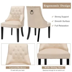 Costway Set Of 2 Button-Tufted Dining Chair Upholstered Armless Side Chair 14 Costway Set Of 2 Button-Tufted Dining Chair Upholstered Armless Side Chair -Dine Furniture GUEST 0c2912cf 406d 413a a959 814bb0c98227