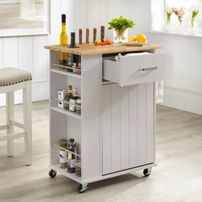 Lima Kitchen Cart Gray - Buylateral 4 Lima Kitchen Cart Gray - Buylateral - Image 2
