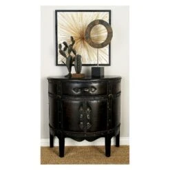 Wood Half Moon Buffet Dark Espresso - Olivia & May