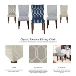 Set Of 2 Parson Dining Chair Wood/Navy Key - HomePop -Dine Furniture GUEST 0d6f5bbb 022b 429e b428 618a286157bd