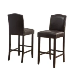 Set Of 2 Darren Contemporary Upholstered Barstools With Nailhead Trim - Christopher Knight Home 11 Set Of 2 Darren Contemporary Upholstered Barstools With Nailhead Trim - Christopher Knight Home -Dine Furniture GUEST 0e9d4672 6d82 4e51 a46d 2dc1f3f84398
