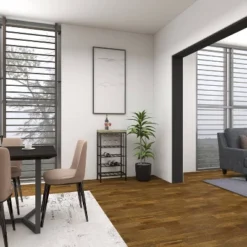 Industrial Metal Rectangle Wine Rack Black - Olivia & May -Dine Furniture GUEST 0e9e7ad1 dc2f 4020 a480 0c10b4d2cb14