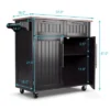 Costway Rolling Kitchen Cart Island Heavy Duty Storage Brown Trolley Cabinet Utility Modern 2 Costway Rolling Kitchen Cart Island Heavy Duty Storage Brown Trolley Cabinet Utility Modern -Dine Furniture GUEST 0f4886a8 7610 4f55 8435 3efefb33ddb3