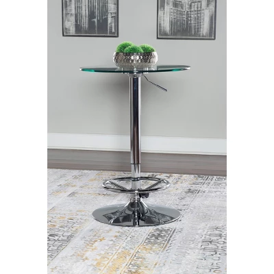 Keelan Adjustable Bar Height Pub Table Chrome - Powell Company 5 Keelan Adjustable Bar Height Pub Table Chrome - Powell Company - Image 3