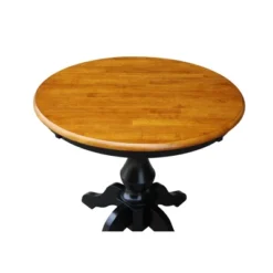 30" Lucy Round Top Pedestal Table Dining Height Black/Cherry - International Concepts 8 30" Lucy Round Top Pedestal Table Dining Height Black/Cherry - International Concepts -Dine Furniture GUEST 10d278cd 1c5f 454f 8b61 697798290117