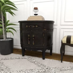 Wood Half Moon Buffet Dark Espresso - Olivia & May -Dine Furniture GUEST 1115281c b623 43ca 860e 685276bfd37b