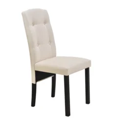 5 PCS Wood Dining Table Set With Faux Marble Tabletop And Upholstered Dining Chairs-ModernLuxe -Dine Furniture GUEST 1152eb6d 37f6 4673 925c 25f6e01060ff