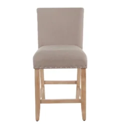 24" Upholstered Counter Height Barstool With Nailheads - HomePop -Dine Furniture GUEST 11738963 794d 415c 99e8 51374e1e6295