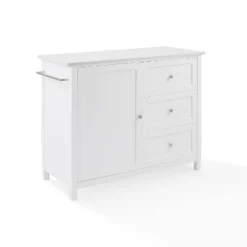 Soren Stone Top Kitchen Island/Cart White - Crosley -Dine Furniture GUEST 119f0892 10d7 430f b2f4 cf1ca6c9f912