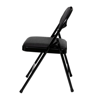 Set Of 4 Fabric Padded Folding Chairs - Hampden Furnishings 5 Set Of 4 Fabric Padded Folding Chairs - Hampden Furnishings - Image 3