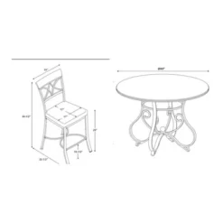 5pc Carter Pub Dining Set Brown - Powell -Dine Furniture GUEST 13c80b0b 549a 48ab 8d76 1d9e97f105a4