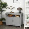 HOMCOM Kitchen Sideboard, Buffet Cabinet, Wooden Storage Console Table With 2-Level Cabinet And Open Shelf, Gray -Dine Furniture GUEST 13cd27a9 7340 47a0 a0a5 d052c39a735a