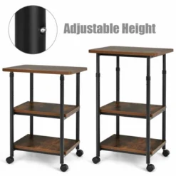 Costway 3-Tier Rolling Adjustable Printer Cart Machine Stand Storage Rack Brown 15 Costway 3-Tier Rolling Adjustable Printer Cart Machine Stand Storage Rack Brown -Dine Furniture GUEST 1454fd5e 47b9 42b5 9b69 7508f7a65dfd