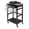 Julia Granite Top Kitchen Cart Wood/Black - Winsome -Dine Furniture GUEST 145d2141 3281 4b7b 8d8a 7ddd53adb4be