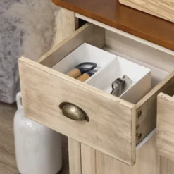 HOMCOM Sideboard Buffet Cabinet With Storage Drawers Adjustable Shelves Countertop Dining Room Cabinet Kitchen Buffet Living Room Furniture Natural 10 HOMCOM Sideboard Buffet Cabinet With Storage Drawers Adjustable Shelves Countertop Dining Room Cabinet Kitchen Buffet Living Room Furniture Natural -Dine Furniture GUEST 1516f268 d9d4 45d8 b9eb b5270b2562a5