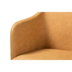 2pc Eris Tan Leather Upholstered And Metal Dining Chairs Black/Tan - Baxton Studio -Dine Furniture GUEST 155f9a97 7167 46c6 80cd 50ac784e8099