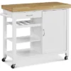 Denver Kitchen Cart White - ClickDecor -Dine Furniture GUEST 15694078 4c33 4720 8921 99baea9559e6