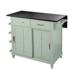 Thall Freestanding Kitchen Island Mint Green/Black - Aiden Lane -Dine Furniture GUEST 15c46f6c f6a3 405a b02d da14848f52ec
