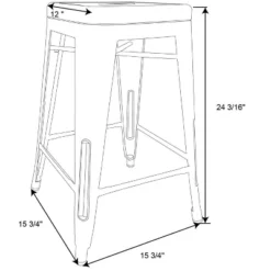 Set Of 2 Carlisle Backless Swivel Counter Height Barstool Matte Black - Threshold™ -Dine Furniture GUEST 15d5afed 18c0 46bb bc02 db716f3bc002