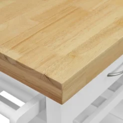 Denver Kitchen Cart White - ClickDecor -Dine Furniture GUEST 16f31116 dec3 433d 8195 38609f6bcee9