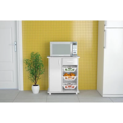Compact Fruit Cabinet With 3 Baskets White - Polifurniture 7 Compact Fruit Cabinet With 3 Baskets White - Polifurniture - Image 5