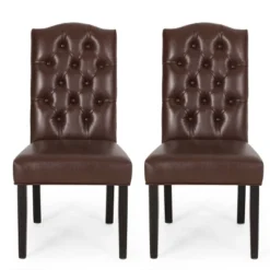 2pk Harriet Contemporary Tufted Dining Chairs - Christopher Knight Home -Dine Furniture GUEST 1768b636 ecd3 40d0 909e a323488e2b36