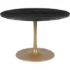 47.2" Lynnette Round Marble Dining Table Black - ZM Home -Dine Furniture GUEST 1774602f eb65 4157 b7d0 4ff0fb2e5ff6